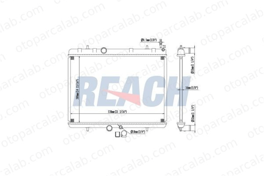 BSG 95-520-008 Su Radyatörü PEUGEOT 307 307 Break 9645587480 1330A2