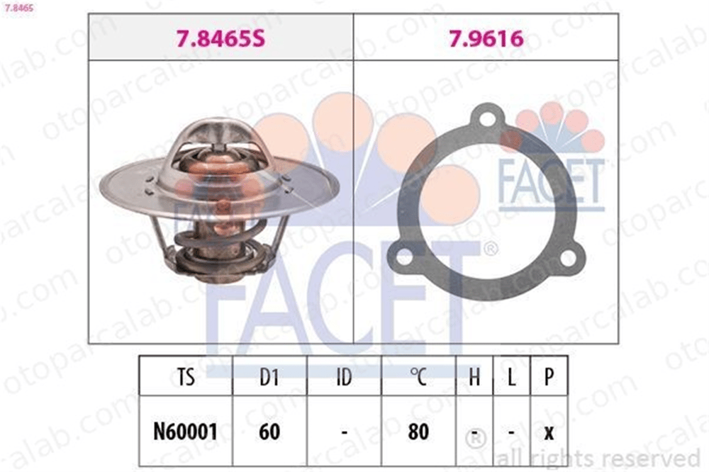 CALORSTAT TH4608.80 Termostat 80 °C SKODA 105,120 FAVORIT 113095090 1130950