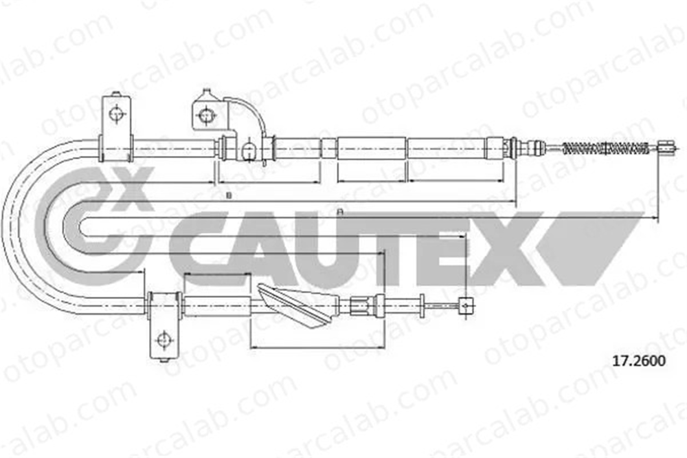 CAVO 4802 614 El Fren Teli Arka Sağ SUBARU LEONE III Station wagon LEONE III 26051FC020