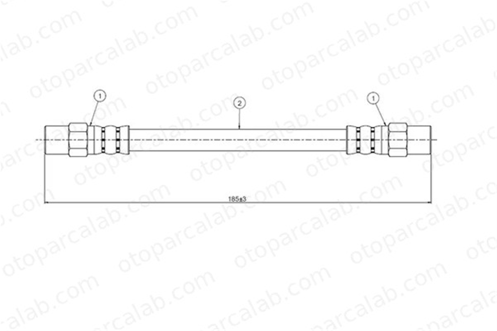 CAVO C800 001A Fren Hortumu Arka Sağ veya Sol VW GOLF II PASSAT B2 171611775 481611776