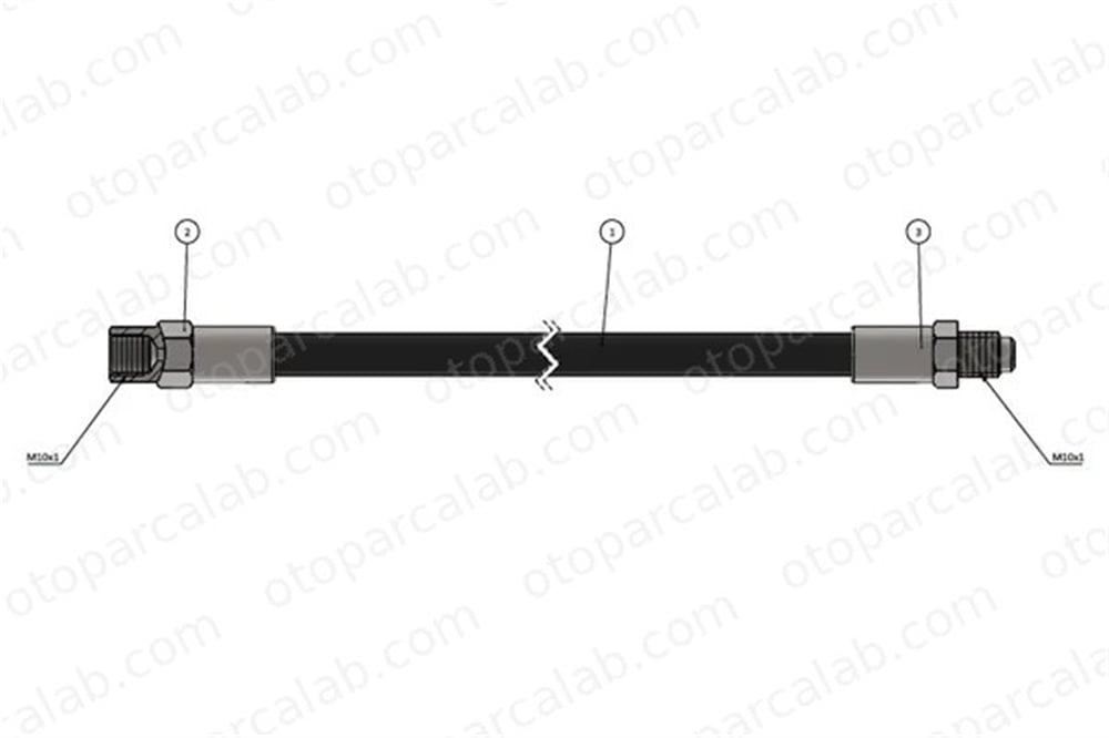 CAVO C800 003A Fren Hortumu Ön Sağ veya Sol FIAT UNO CITROËN AX 810611107 101341