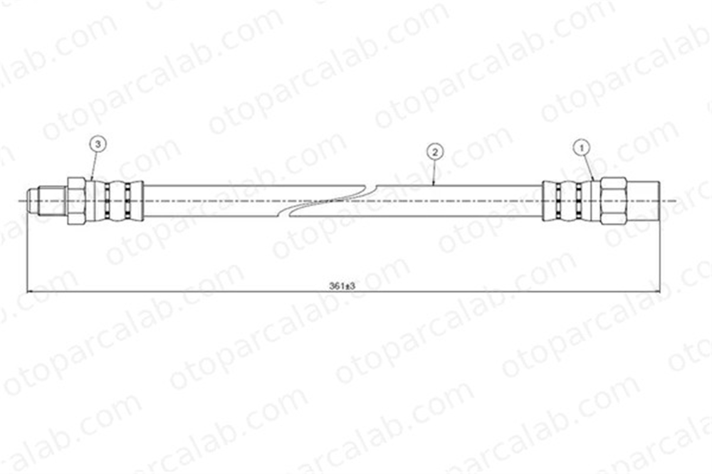 CAVO C800 005A Fren Hortumu Arka Sağ veya Sol AUDI 100 C3 Sedan 200 C3 Sedan 433611707 443611707