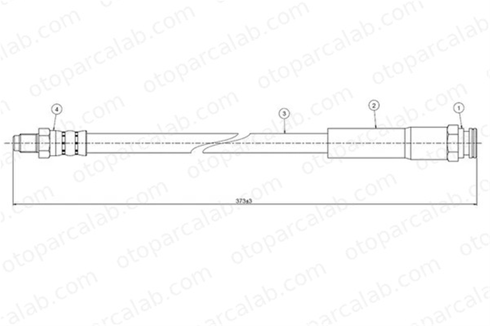 CAVO C800 012A Fren Hortumu Arka Sağ veya Sol PEUGEOT 505 Break 104 7701349126 7704001943