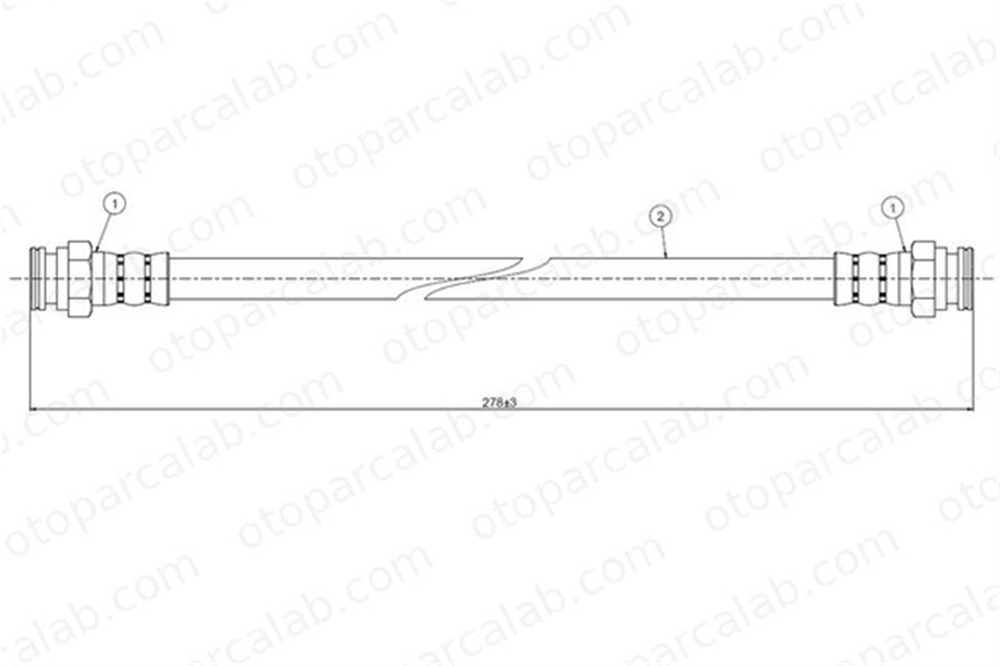 CAVO C800 014A Fren Hortumu Arka Sağ veya Sol CITROËN VISA PEUGEOT 104 7910018158 481623