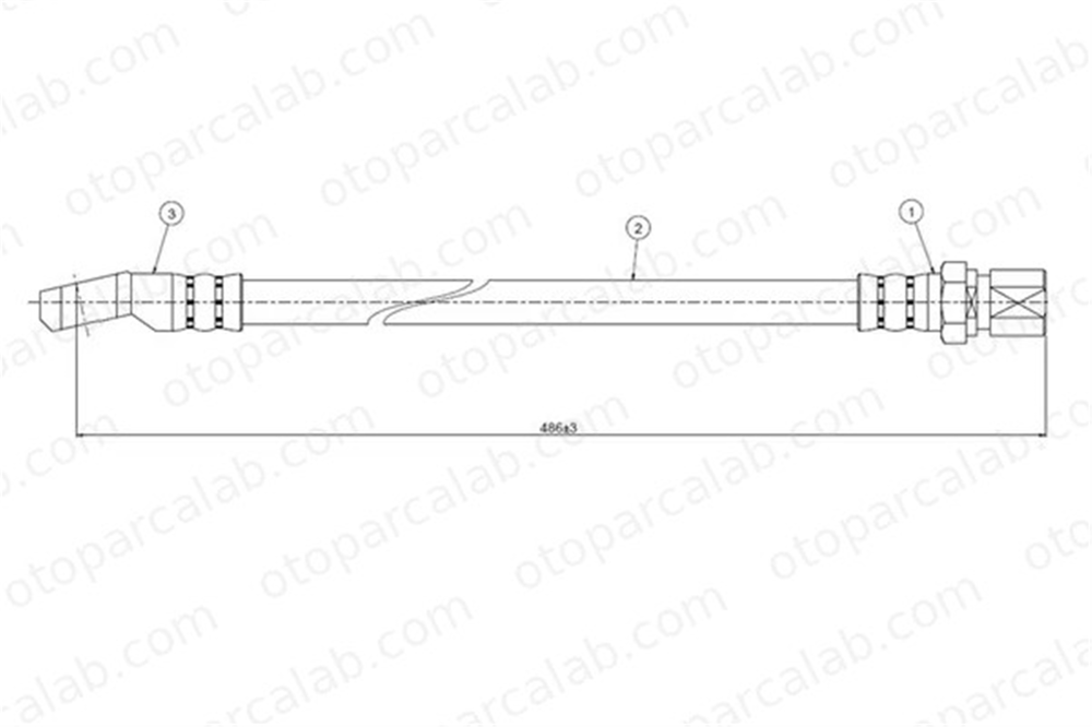 CAVO C800 042A Fren Hortumu Ön Sağ veya Sol LADA NIVA SUV 21213506060 2121350606010
