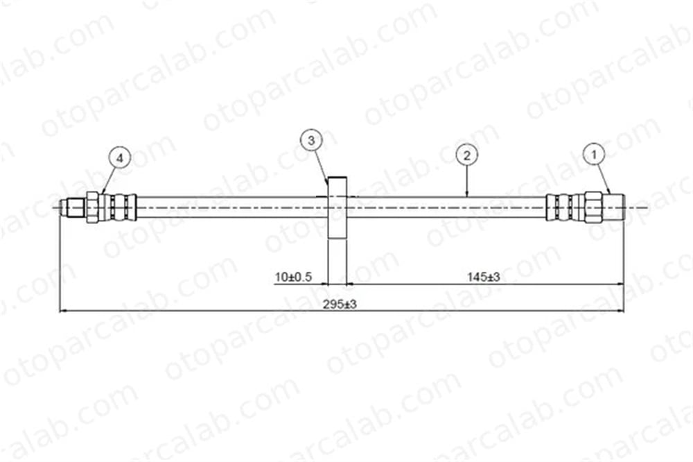 CAVO C800 144A Fren Hortumu Ön Sağ veya Sol VW GOLF II AUDI 100 C3 Sedan 321611701D 171611701K