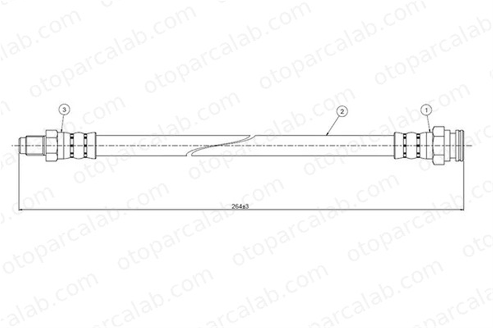 CAVO C800 180A Fren Hortumu Arka Sağ veya Sol PEUGEOT 309 I 205 I Cabrio 480632