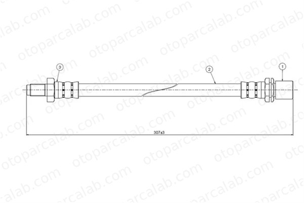 CAVO C800 241A Fren Hortumu Arka Sağ veya Sol TOYOTA CRESSIDA Sedan MODEL F 9694033055 9094031303
