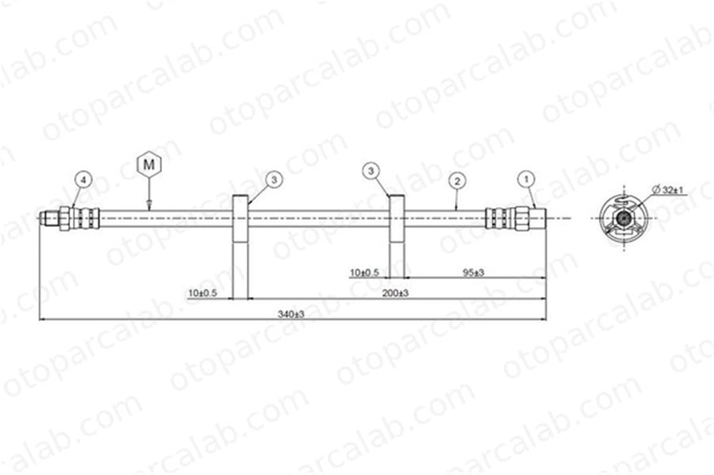 CAVO C800 379A Fren Hortumu Ön Sağ veya Sol VW GOLF II AUDI 100 C3 Avant 321611701B 171611701L