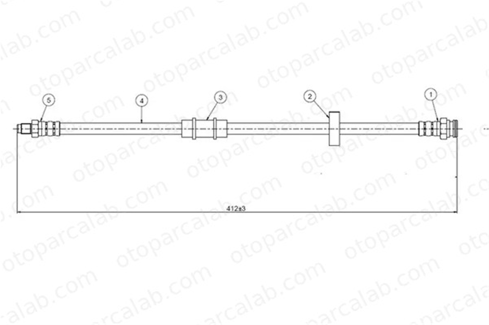 CAVO C800 593A Fren Hortumu Ön Sağ veya Sol FIAT UNO 7569160