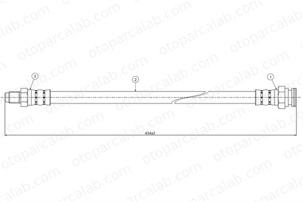 CAVO C800 754A Fren Hortumu Ön Sağ veya Sol PEUGEOT 205 II 505 480650 480631