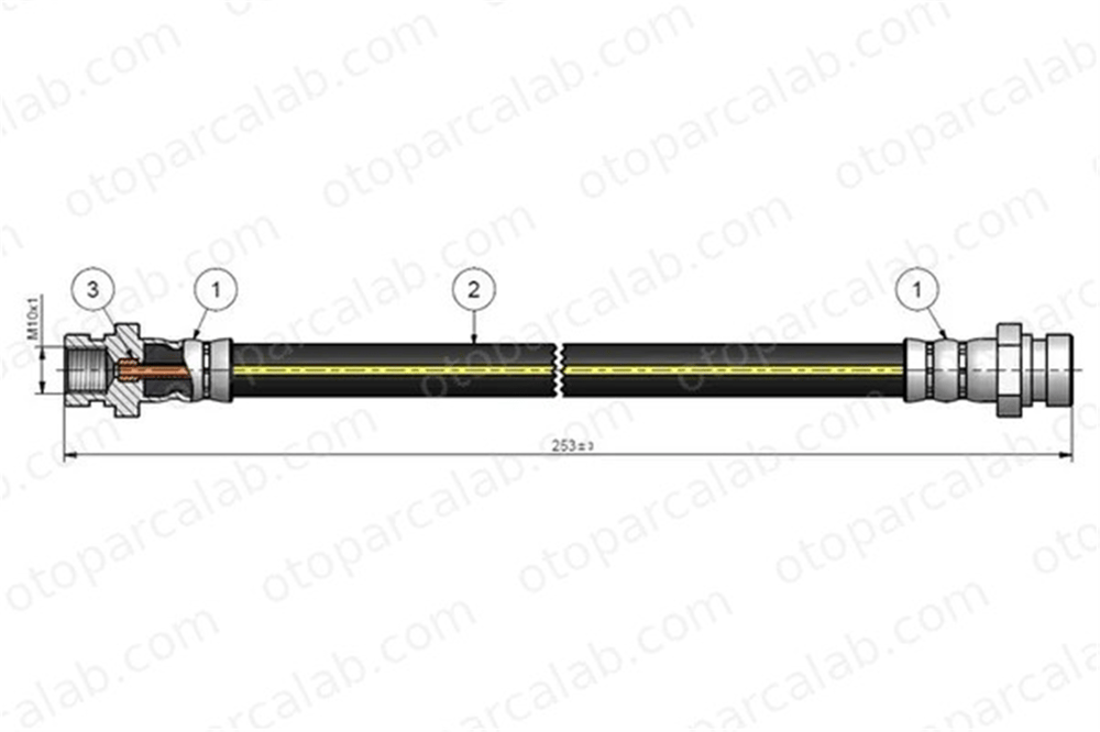 CAVO C900 457A Fren Hortumu Arka Sağ veya Sol TOYOTA AYGO 90947W2004 90947W2021