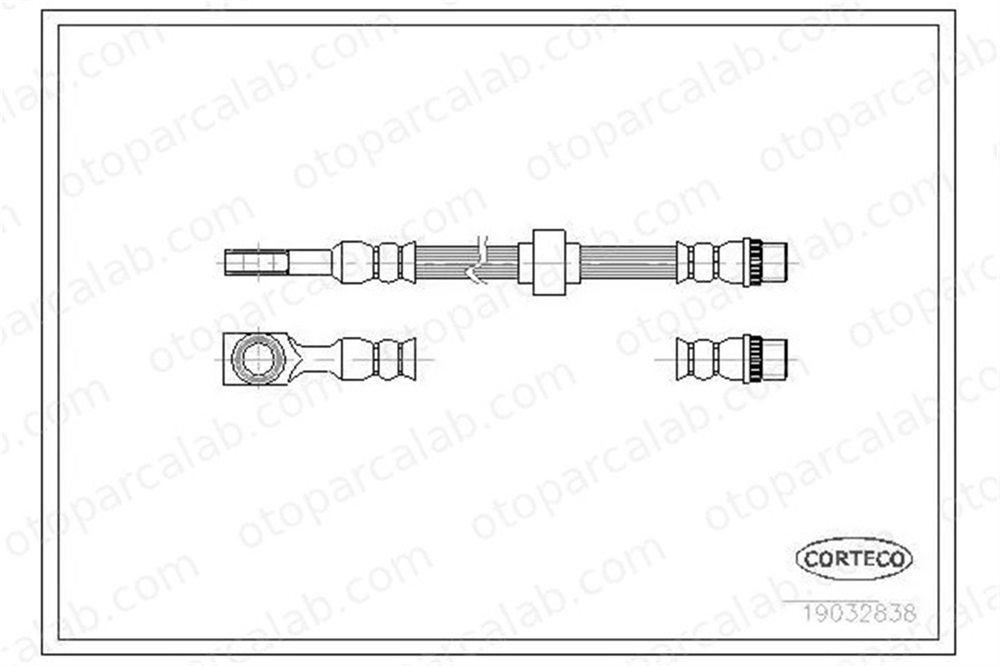 CAVO C900 590A Fren Hortumu Arka Sağ veya Sol PEUGEOT 607 4806F5