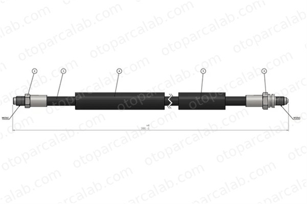CAVO C900 757A Fren Hortumu Arka Sağ veya Sol FORD RANGER PUMA 1118772 1118774
