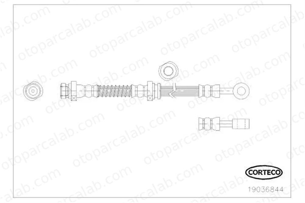 CAVO C900 843A Fren Hortumu Arka Sol HYUNDAI i10 I 587370X300