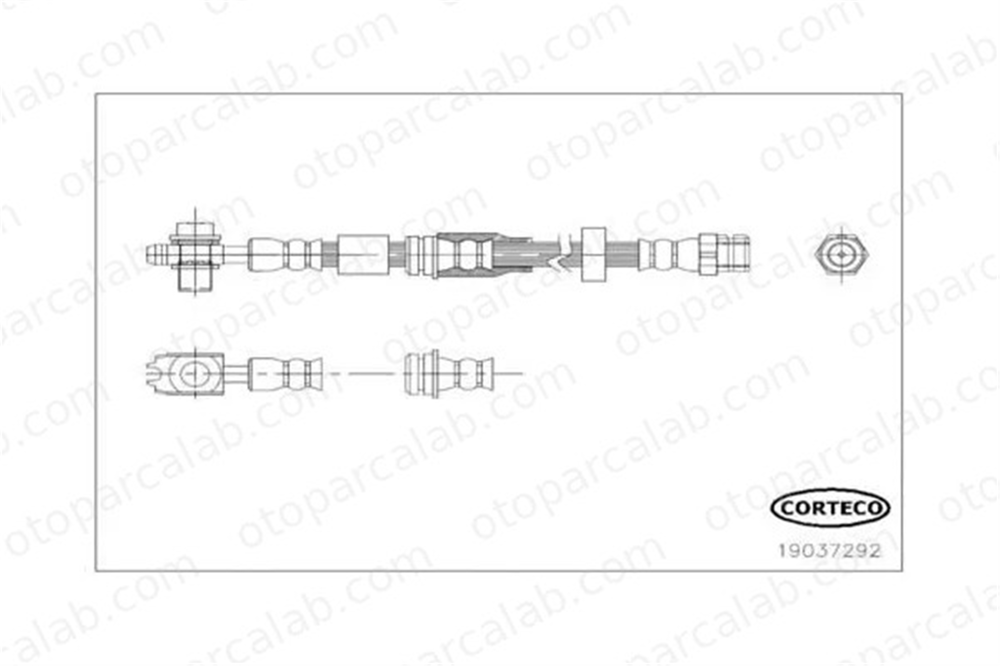 CAVO C900 875A Fren Hortumu Ön Sağ veya Sol VW UP! 1S0611701 1S0611701C