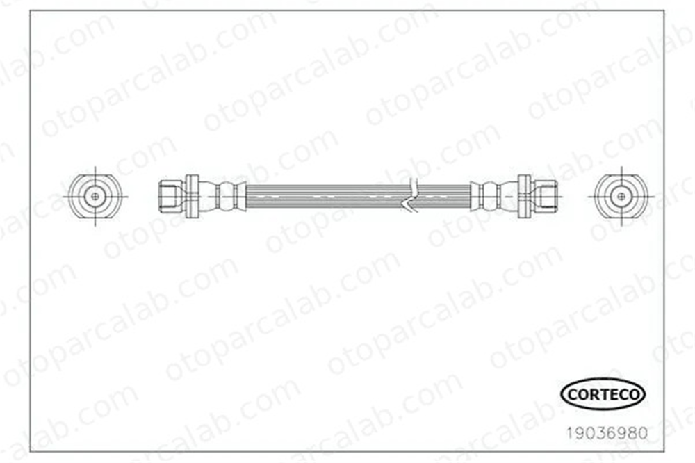 CAVO C900 953A Fren Hortumu Arka Sağ TOYOTA AURIS COROLLA Sedan 90947W2015