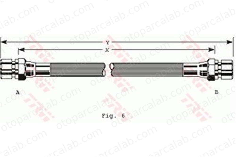 CAVO C901 204A Fren Hortumu Arka Sağ FORD GRANADA Turnier ESCORT II 1613349 6017402