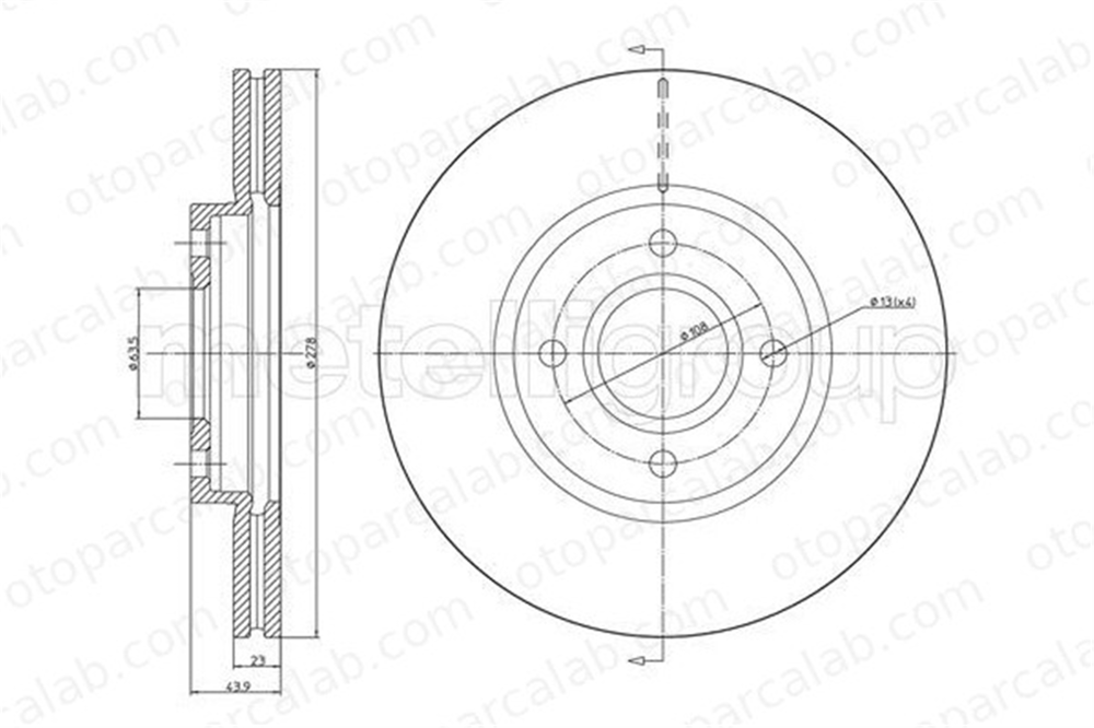 CIFAM 800-1490C Fren Disk Ayna Ön Sağ ve Sol FORD FIESTA VI B-MAX AY111125AA EY161125BA