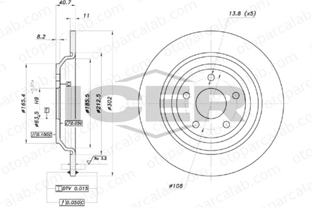 CIFAM 800-1879C Fren Disk Ayna Arka Sağ ve Sol FORD FOCUS IV FOCUS IV Turnier JX612A315BEA 1936154