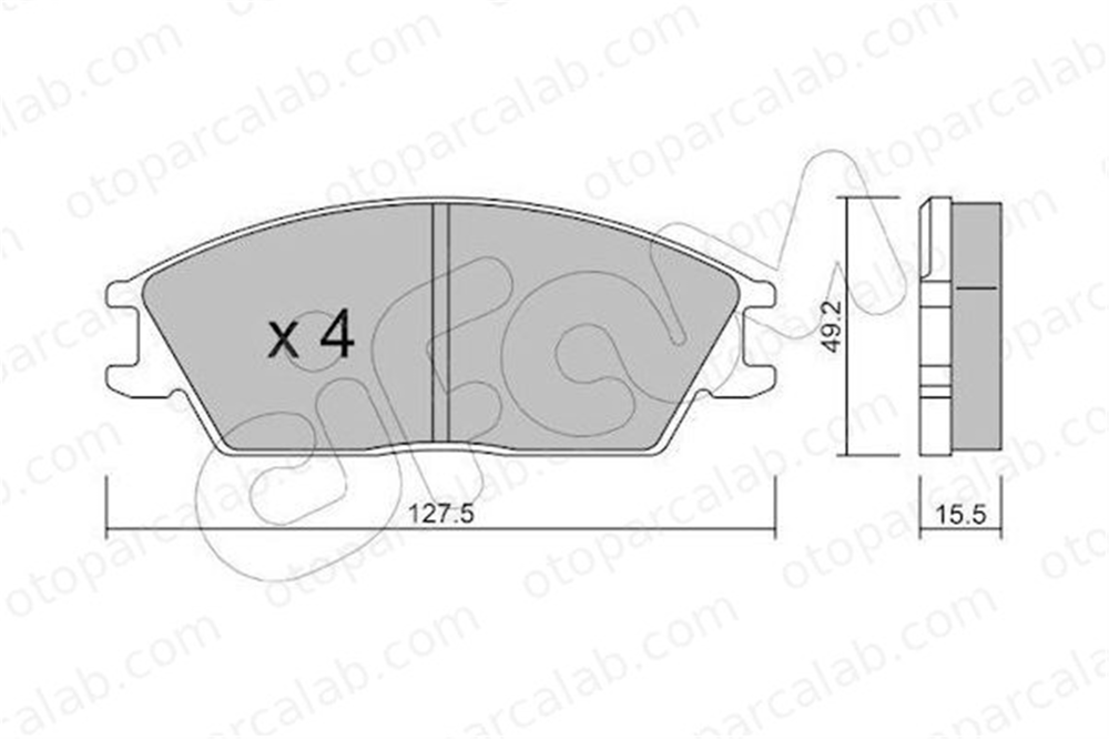 CIFAM 822-081-0 Fren Disk Balata Ön HYUNDAI PONY PONY / EXCEL Sedan 8220810 5810132300