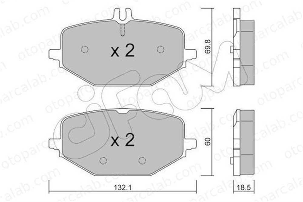 CIFAM 822-1274-0 Fren Disk Balata Ön MERCEDES-BENZ GLE GLE Coupe 82212740 4203805