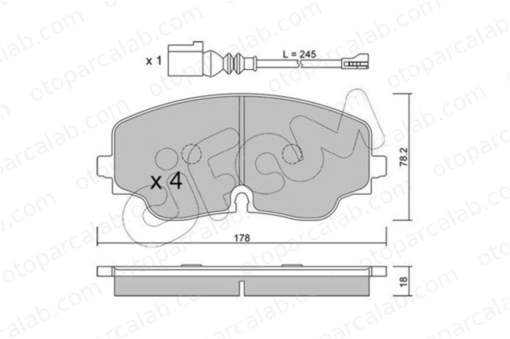 CIFAM 822-1316-0 Fren Disk Balata Ön AUDI A3 Sportback VW GOLF VIII 5WA698151B 5WA698151M