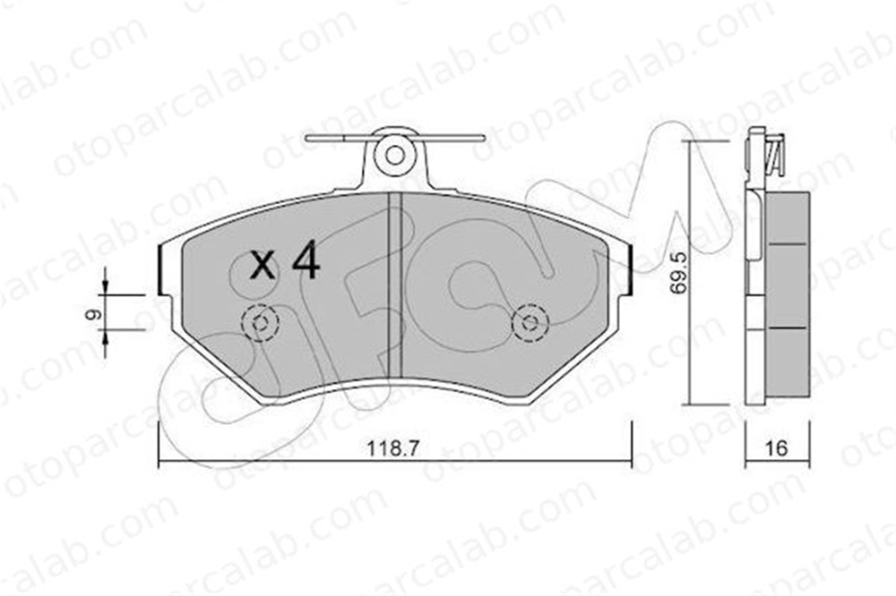 CIFAM 822-215-1 Fren Disk Balata Ön SEAT INCA VW CADDY II MPV 8222151 1HM698151