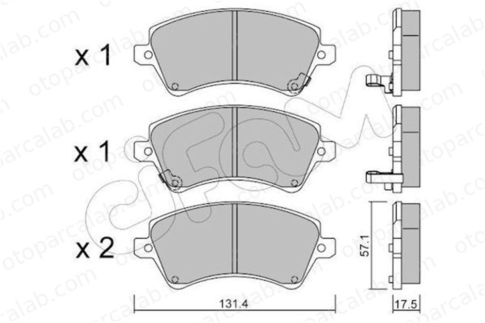 CIFAM 822-446-0 Fren Disk Balata Ön TOYOTA COROLLA COROLLA Station wagon 8224460 446502061