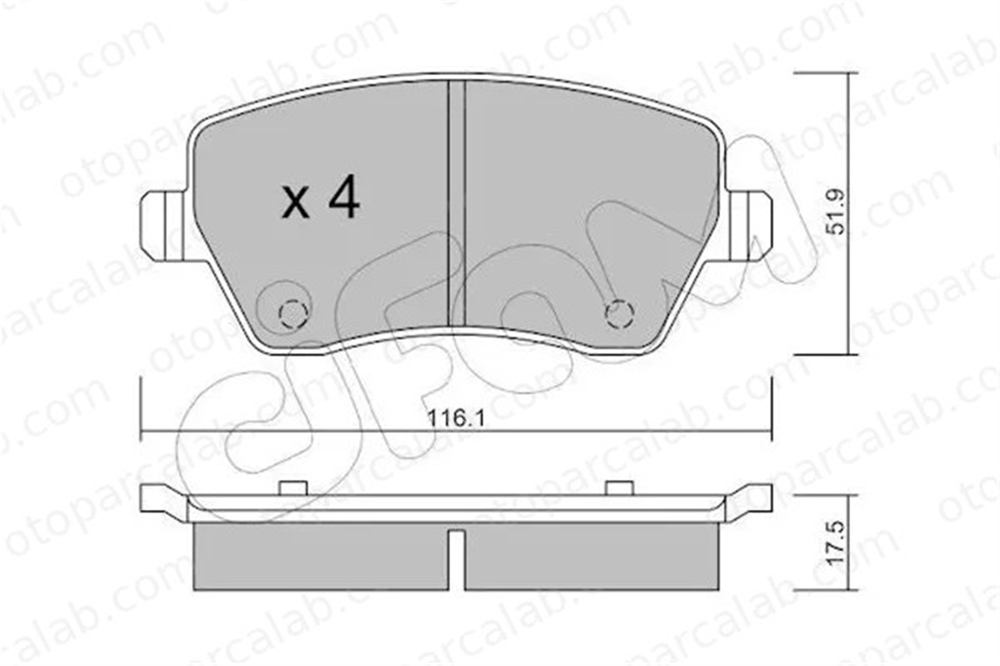CIFAM 822-485-0 Fren Disk Balata Ön DACIA DUSTER RENAULT CLIO III 8224850 410601817R