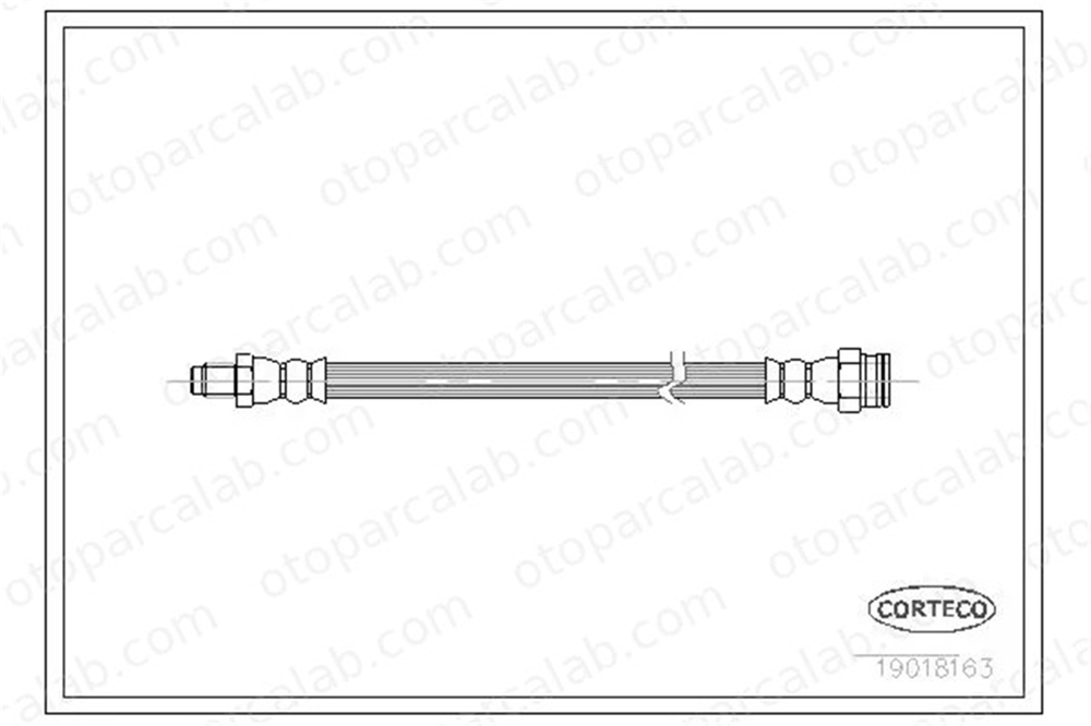 CORTECO 19018163 Fren Hortumu Ön Sağ veya Sol PEUGEOT 505 505 Break 19018163 480621