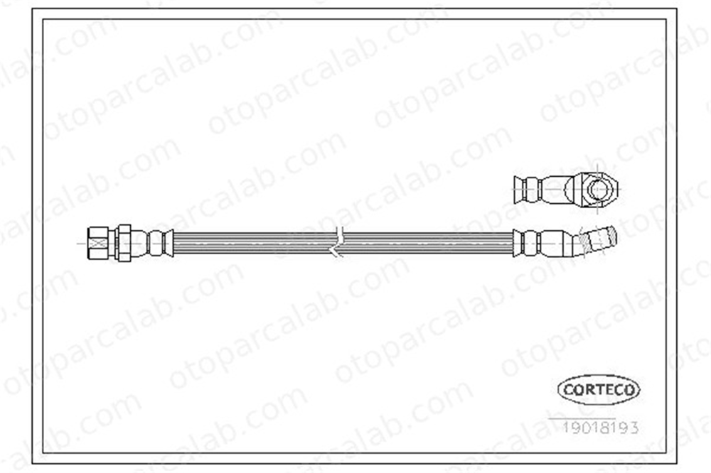 CORTECO 19018193 Fren Hortumu Ön Sağ veya Sol FIAT 131 ZASTAVA 101 19018193 4105804