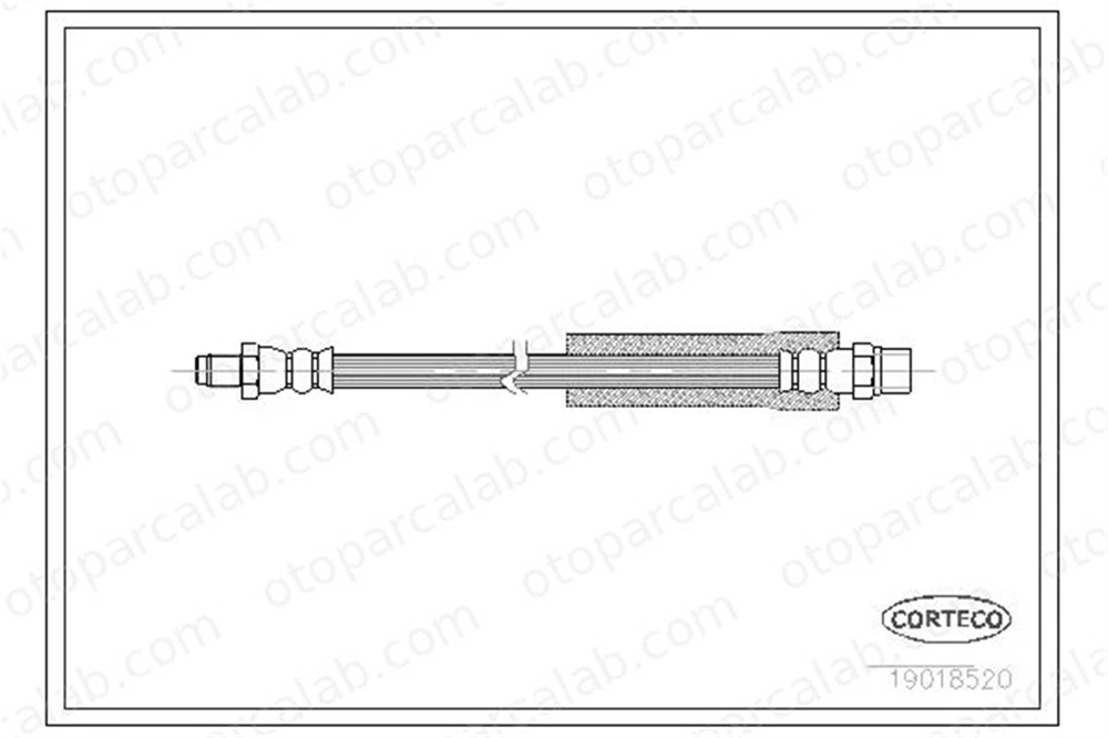 CORTECO 19018520 Fren Hortumu Arka Sağ veya Sol AUDI 100 C3 Avant 100 C3 Sedan 443611775F 8A0611775D