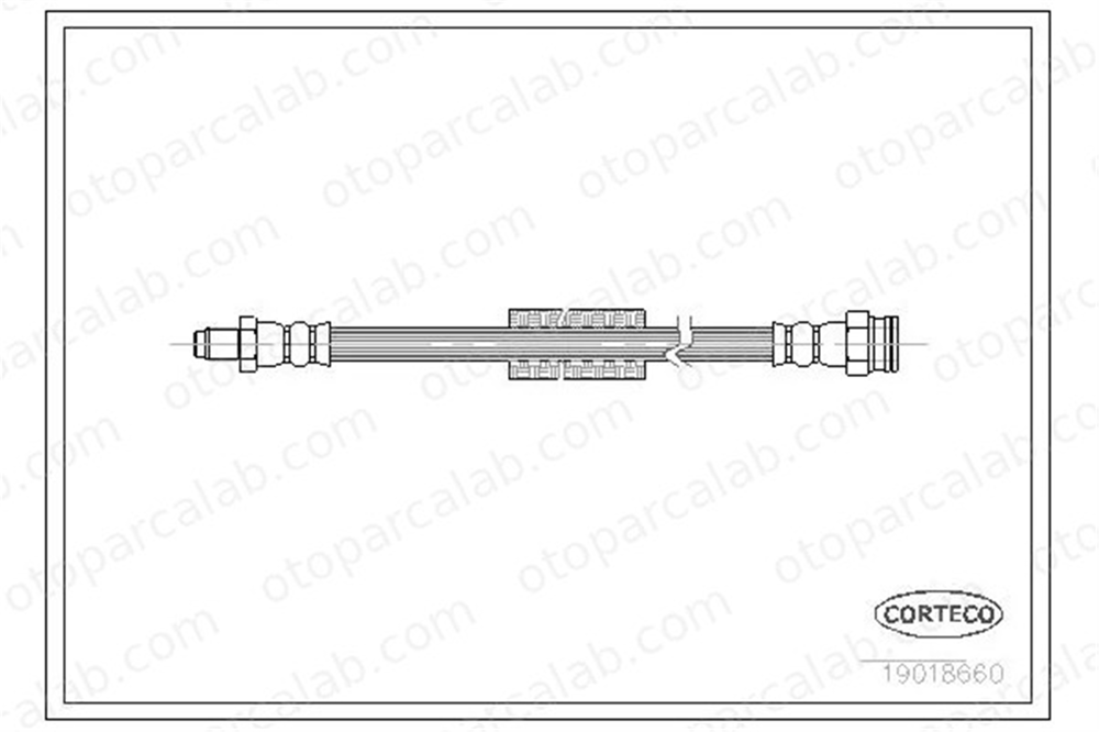 CORTECO 19018660 Fren Hortumu Ön Sağ veya Sol PEUGEOT 104 504 19018660 481622
