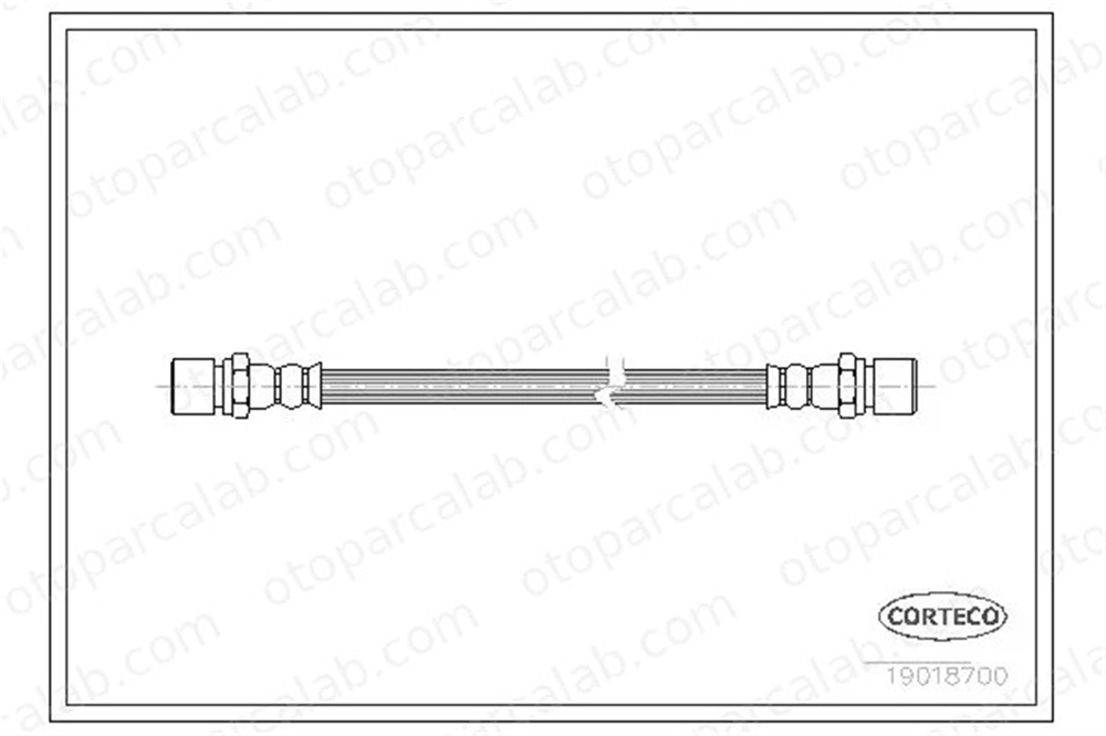 CORTECO 19018700 Fren Hortumu Arka Sağ veya Sol OPEL ASCONA B MANTA B 19018700 3454653