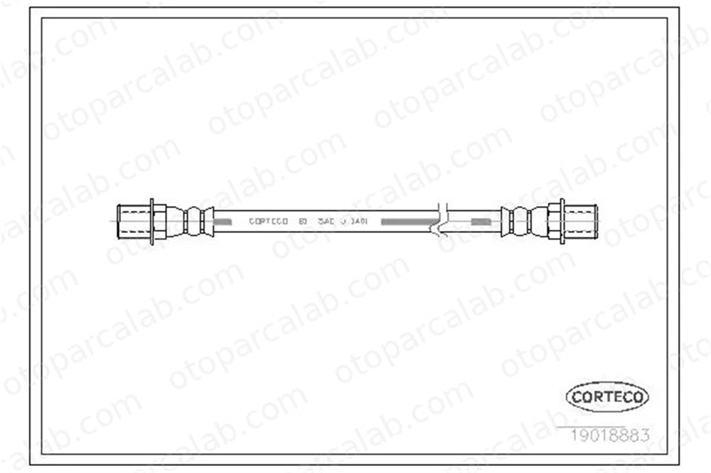 CORTECO 19018883 Fren Hortumu Arka Sağ veya Sol PEUGEOT 504 19018883 481611
