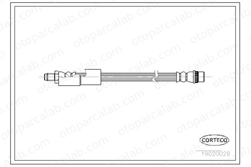 CORTECO 19020029 Fren Hortumu Ön Sağ veya Sol RENAULT 25 19020029 7704001956