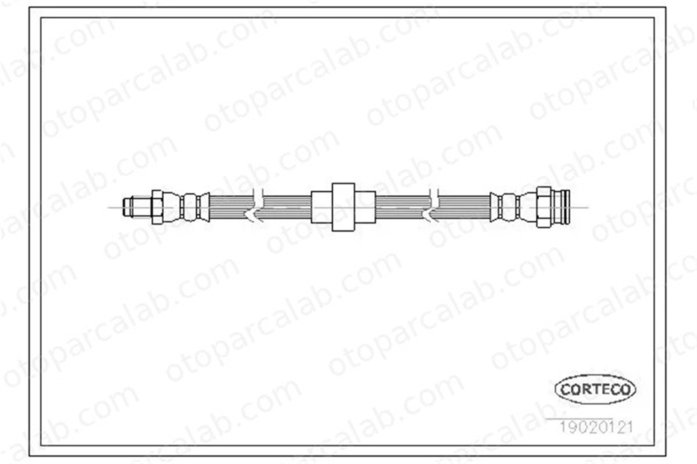 CORTECO 19020121 Fren Hortumu Ön Sağ veya Sol PEUGEOT 205 II 505 32105 480650
