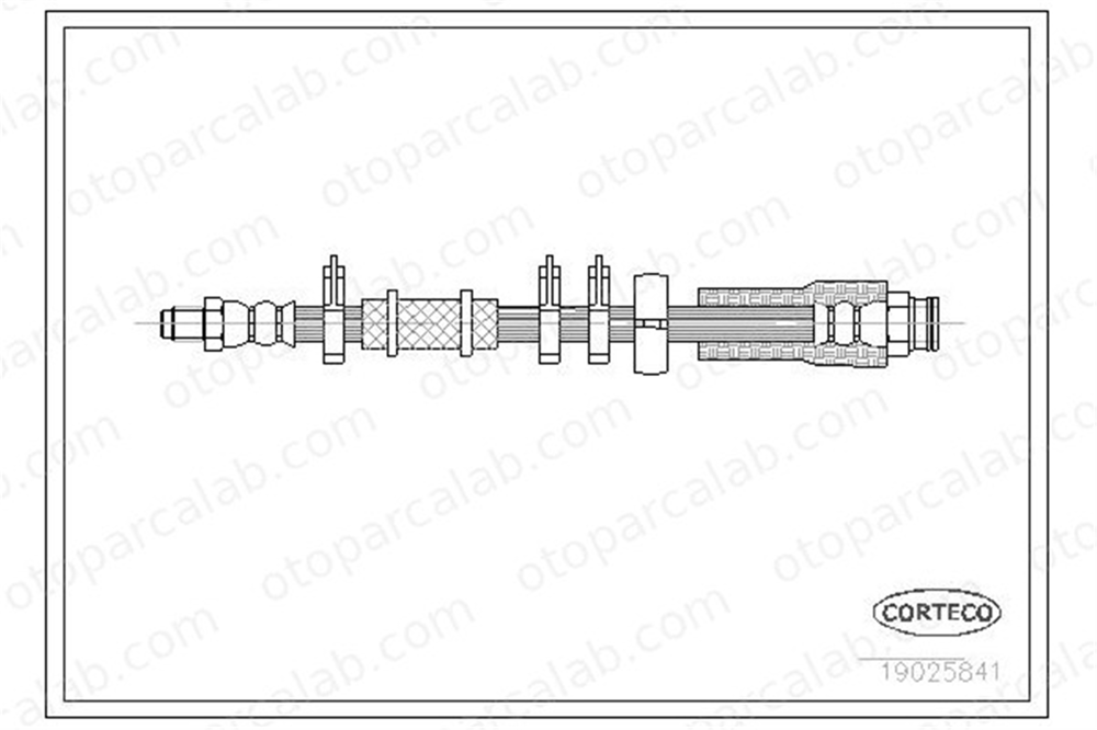 CORTECO 19025841 Fren Hortumu Ön Sağ veya Sol FIAT DUCATO Minibüs/Otobüs DUCATO Platform şasi 19025841 480671