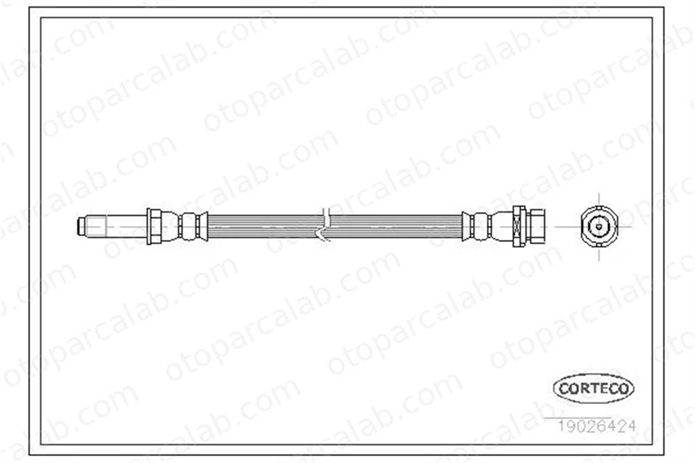 CORTECO 19026424 Fren Hortumu Arka Sağ veya Sol FORD MONDEO I Turnier MONDEO II Turnier 6758587 93BB2282CA