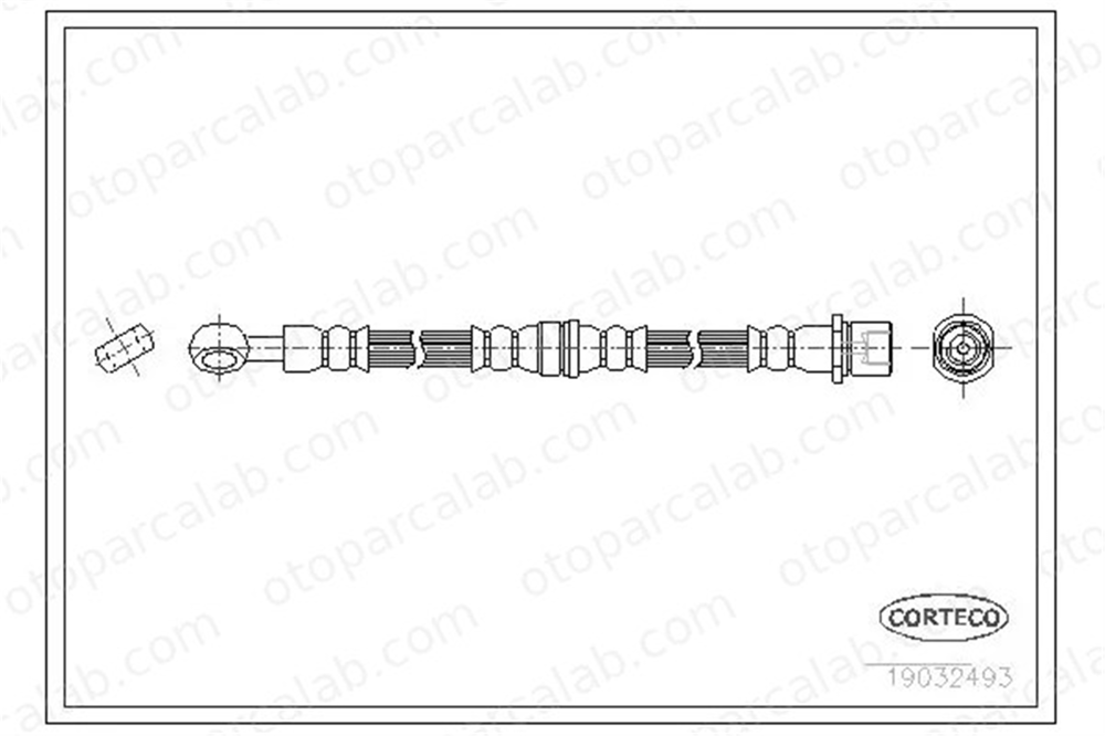 CORTECO 19032493 Fren Hortumu Ön Sağ veya Sol SUBARU FORESTER 19032493 26550FC020