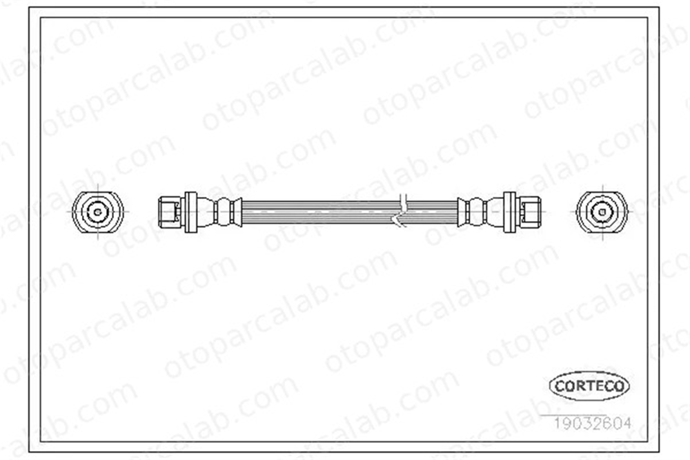 CORTECO 19032604 Fren Hortumu Arka Sağ veya Sol TOYOTA YARIS VERSO YARIS 9094702C30