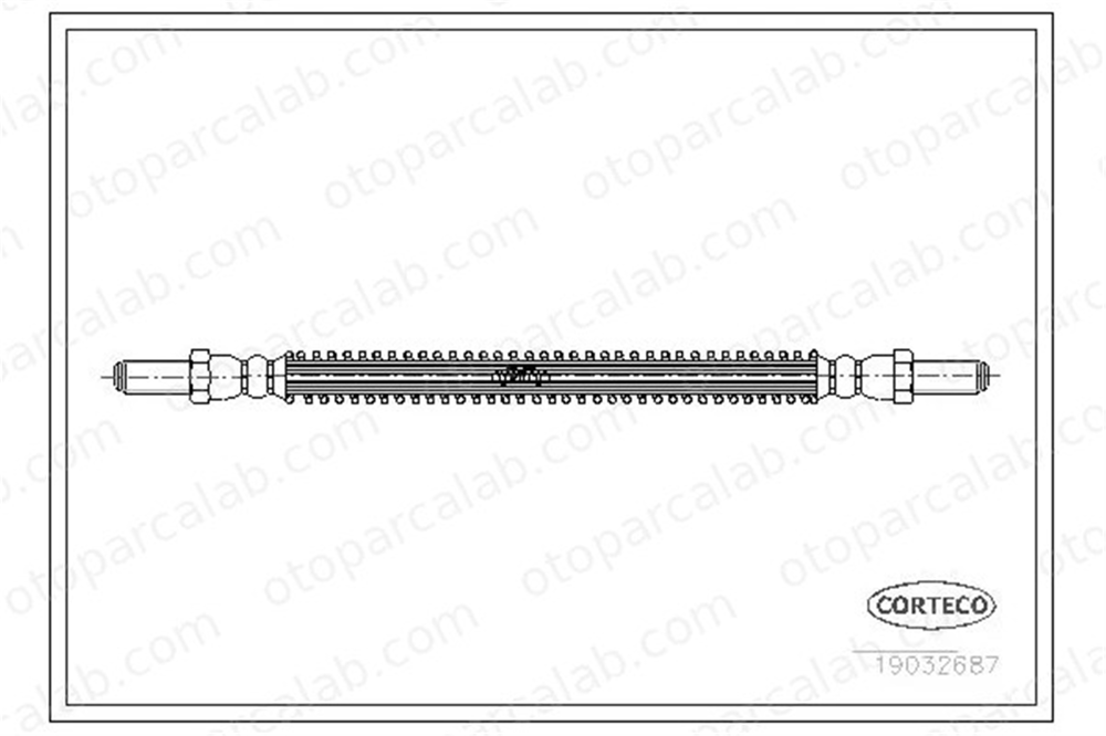 CORTECO 19032687 Fren Hortumu Ön Sağ veya Sol RENAULT 11 9 C46041 GHP66