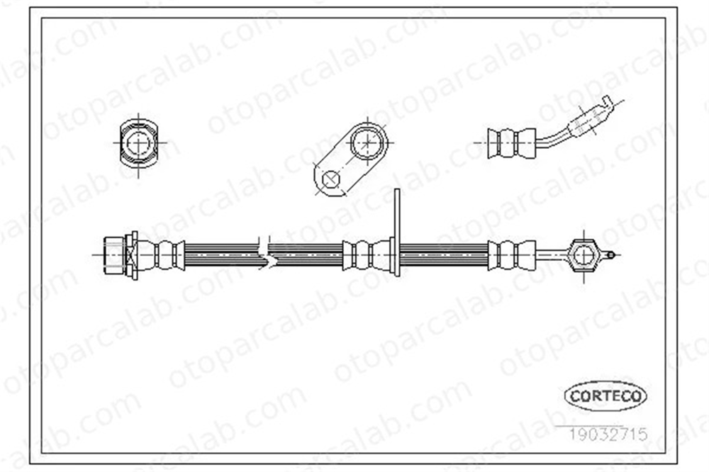 CORTECO 19032715 Fren Hortumu Ön Sağ veya Sol TOYOTA RAV 4 I Cabrio 8545139 9094702782