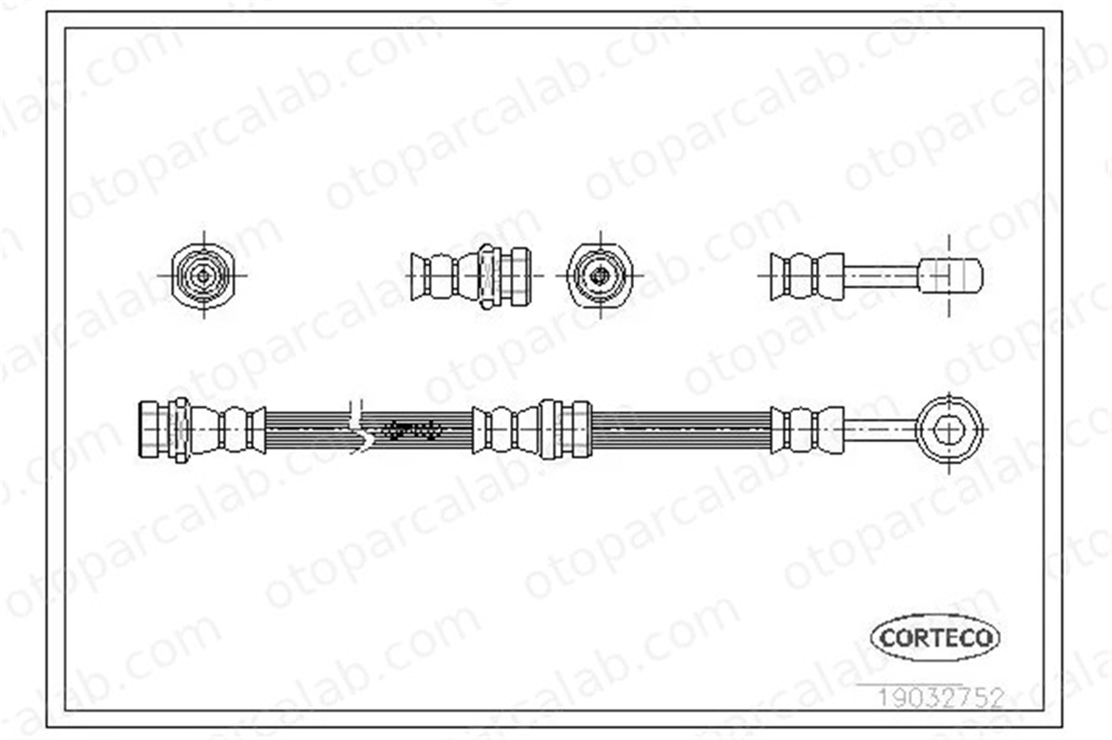 CORTECO 19032752 Fren Hortumu Ön Sağ veya Sol SUZUKI ALTO II Hatchback 19032752 5157084150