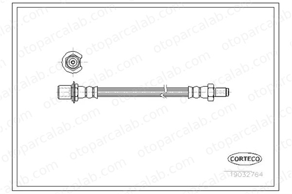 CORTECO 19032764 Fren Hortumu Arka Sağ veya Sol TOYOTA 4 RUNNER I 4 RUNNER II 854588 9094702600