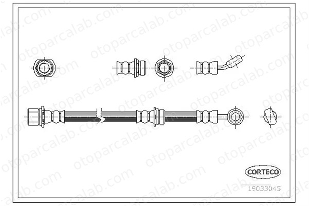 CORTECO 19033045 Fren Hortumu Arka Sağ SUBARU IMPREZA Sedan 19033045 26541FE020