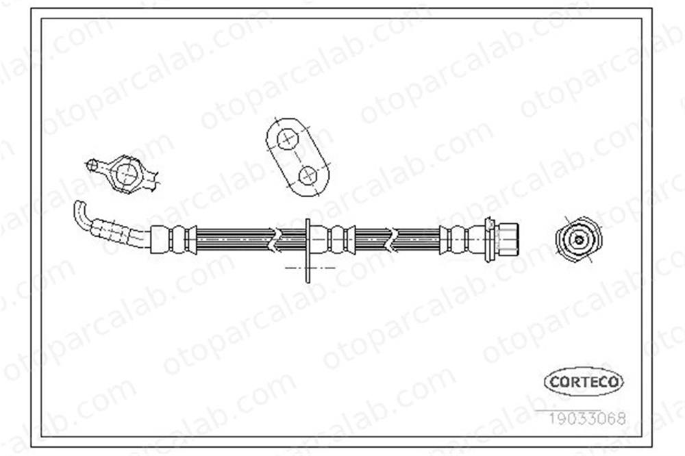 CORTECO 19033068 Fren Hortumu Ön Sol TOYOTA CELICA Coupe CELICA Cabrio 9094702847