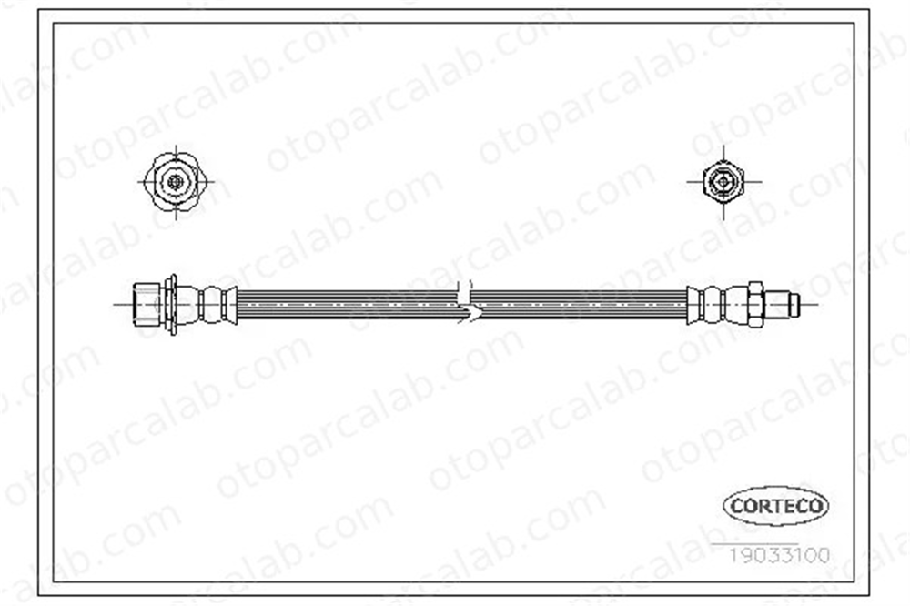 CORTECO 19033100 Fren Hortumu Arka Sağ veya Sol TOYOTA AVENSIS VERSO PREVIA II 19033100 9094702B95