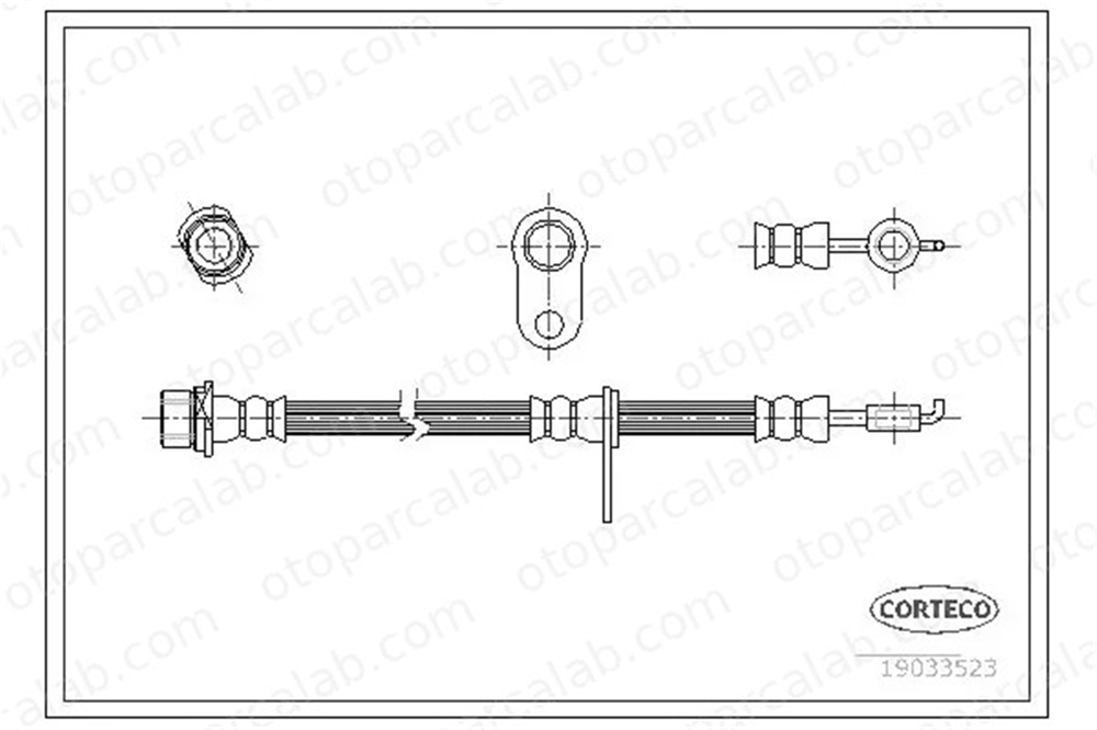 CORTECO 19033523 Fren Hortumu Ön Sağ TOYOTA AVENSIS VERSO 9094702C77